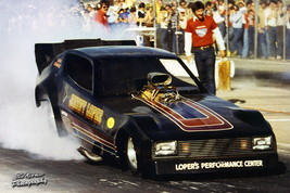 4x6 Color Photo TRIPP SHUMAKE Johnny Loper Arrow Funny Car Burnout Tucson 1982 - $2.75