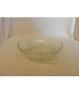 Vintage Cut Glass Candy Serving Bowl, Starburst Center Raised Details - $35.63