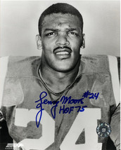 Lenny Moore signed Baltimore Colts B&amp;W 8x10 Photo #24 HOF 75 (close up) - £13.28 GBP