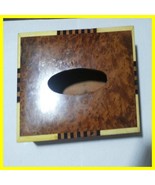 Wooden Handmade Box Tissue Paper Holder Thuya Decorative Artisan Handcra... - $84.52 CAD