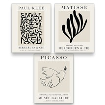 Mid-Century Artists Klee Matisse Picasso Exhibition Poster Print Set | Set Of - £30.21 GBP