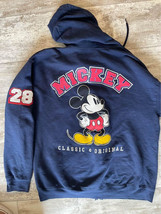 Men’s Large Disney Parks Mickey Mouse Full Zip Hoodie Hooded Sweatshirt - $14.99