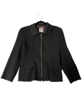 VERTIGO Paris Womens Jacket Full Zipper Blazer Charcoal Gray Size L - £14.28 GBP
