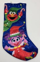 Sesame Street Elmo &amp; Abby Satin Christmas Stocking By Kurt Adler - £9.49 GBP