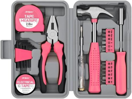 Hi-Spec 24Piece Tool Set General Household Hand Tool Kit with Plastic Toolbox St - $29.62