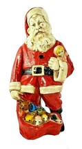 Vintage Santa Claus Figurine Christmas Gifts Plaster Chalkware 17&quot; RARE MOLD HTF - $69.99