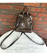 Vintage Leather Backpack Convertible Knapsack Sling Ruck Sack Zip Rucksa... - $13.30