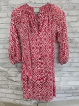Anthropologie Maeve Preperartion Printed Shirt Dress Sz Small Red White ... - $27.99