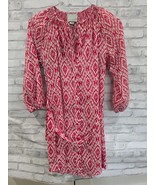 Anthropologie Maeve Preperartion Printed Shirt Dress Sz Small Red White ... - $38.02 CAD