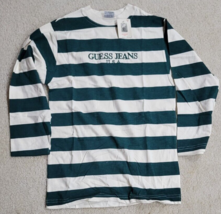 Rare 90s Vintage GUESS JEANS USA Stripes Long Sleeve T Shirt Size Kid La... - £18.82 GBP