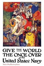 Give the world the once over in the United States Navy by James Henry Daugherty  - £17.19 GBP+