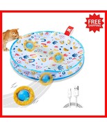 USB Rechargeable Cat Toy: Fast Moving Ball &amp; Multi-Mode Play Mat, 28 Inches - $38.60