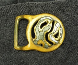 Vintage 70s USA The Master Works Belt BUCKLE Solid brass Abstract OP Art - COOL! - £58.24 GBP