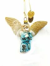 Katherine&#39;s Collection Baby&#39;s First Christmas Angel Ornament 4 inches (Blue) - £15.92 GBP
