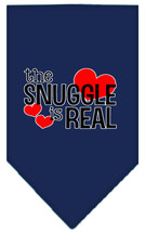 The Snuggle is Real Screen Print Bandana Navy Blue Small - £9.23 GBP