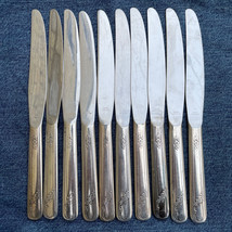 Queen Bess Tudor Plate Oneida Dinner Knife Silver Plate 1946 Community Set of 10 - £21.34 GBP