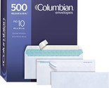 Columbian #10 Security Envelopes, 500/Box, No Window, 4-1/8 x 9-1/2 Inches, - $39.64