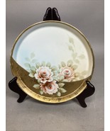 Antique Noritake Nippon Hand Painted Porcelain Tray with Roses &amp; Gold - 7”D - $19.79