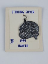 Vntg Sterling Silver Hawaiian Islands State Map Travel Souvenir Charm 19... - £8.09 GBP