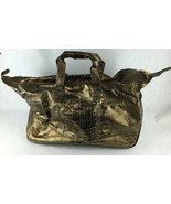 The Find - Gold Faux Leather Crocodile Embossed Travel Bag Wheels Handbag - $49.99