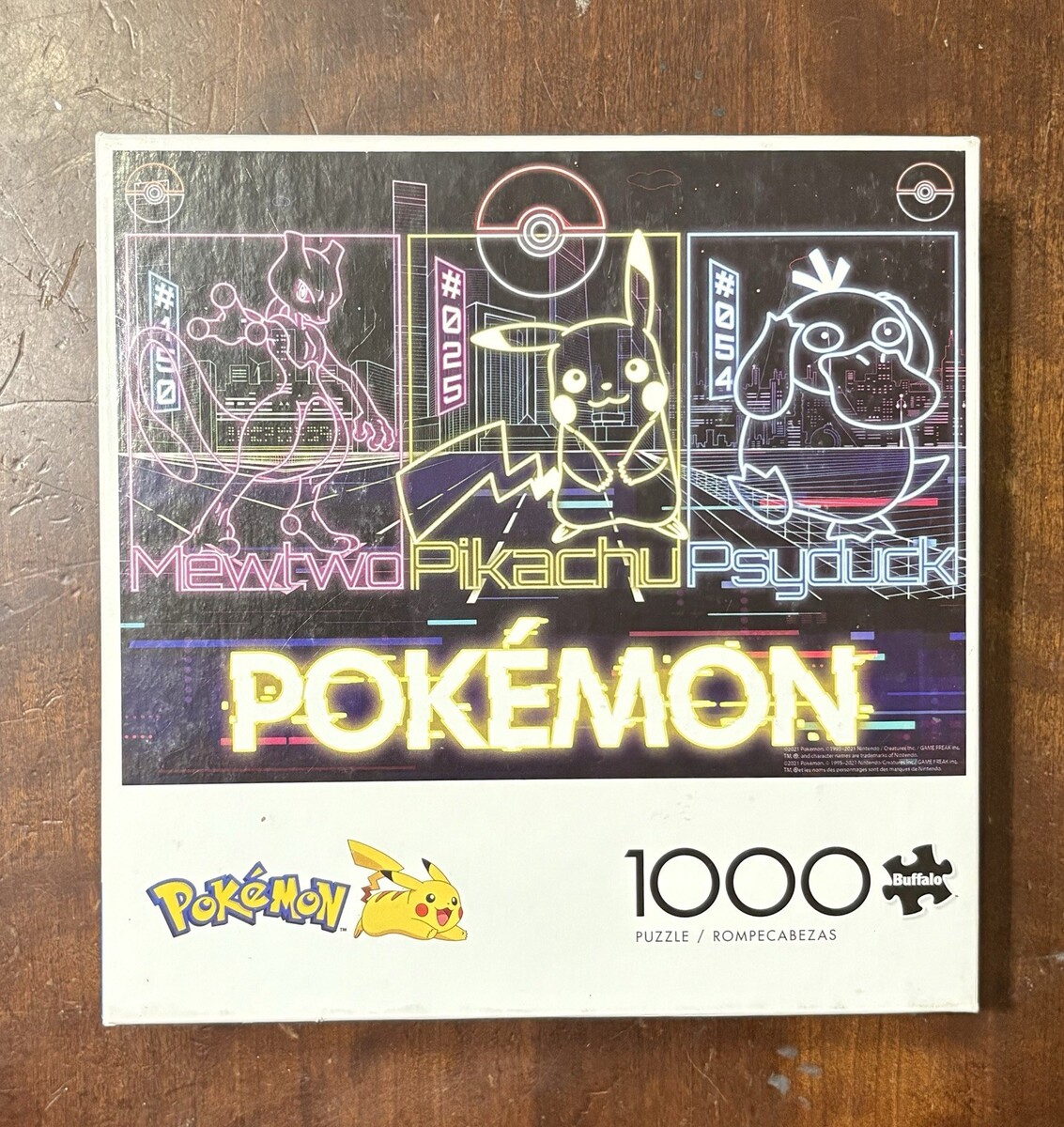 Pokemon 1000 pc Jigsaw Puzzle Mewtwo Pikachu Psyduck Buffalo 10600 - Com... - $14.25