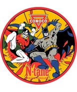 Conoco Batman &amp; Robin Motor Oil Metal Sign - $919.60 MXN