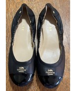 Coach Camilla Black Leather Flats Shoe Size 6B - $60.66 CAD