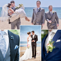 Costumes de fête de mariage &amp; Tuxedo Group DEAL Groom &amp; Groomsmen Custom... - £141.10 GBP