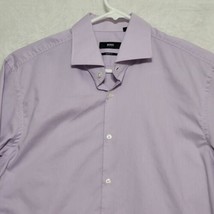 Boss Hugo Boss Mens Dress Shirt Sz 17 32/33 Light Purple Sharp Fit - £57.28 GBP