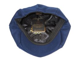 Mens Fashion Classic Flannel Wool Apple Cap Hat by Bruno Capelo ME902 Navy Blue image 2