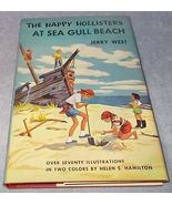 Happy Hollisters at Sea Gull Beach Juvenile Book Jerry West HC DJ  - £7.14 GBP