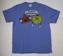 You&#39;re Pointless Funny Circle &amp; Triangle Math Blue XL T Shirt - $14.99