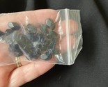 Blue Black Beads 1 cm long  Oval Faceted 22 count - $14.01