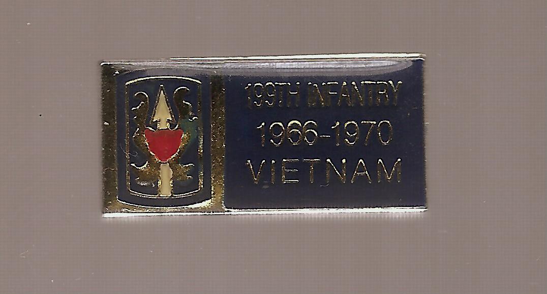 Vintage Vietnam War 199th Infantry 1966-1970 Small Memorial Hat Or Colla... - $3.50
