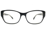 Bulova Eyeglasses Frames ASHEVILLE BLACK/CRYSTAL Clear Cat Eye 52-15-135 - $54.44