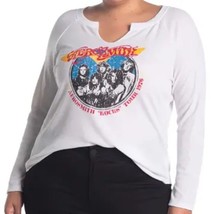 Knit Riot Aerosmith Notch Neck Thermal Top Shirt, Classic Rock, Size,1X NWT - £29.89 GBP