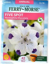 GIB Five Spot Nemophila Maculata Flower Seeds Ferry Morse  - $10.00