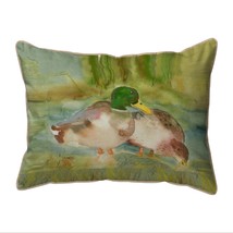 Betsy Drake Mallards Right Extra Large Zippered Indoor Outdoor Pillow 20x24 - £48.67 GBP
