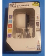 Travelocity Micro USB Wall Charger 4ft White for USB Android, Phone, Tab... - £7.75 GBP