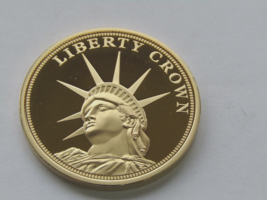 2010 American Mint Statue of Liberty Crown Commemorative 24k Gold Layere... - $24.74