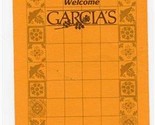 Garcia&#39;s Mexican Food Menu Tacoma Washington 1990&#39;s - $17.82