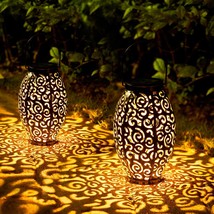 Solar Lanterns Outdoor Waterproof 2 Pack Solar Garden Lanterns LED Hanging Lante - $90.62