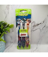 3 Soft Toothbrushes Avengers Firefly Value Pack Blue Black Orange - $237.69 MXN