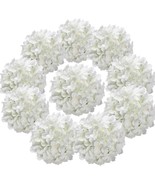 In A Pack Of 10, Flojery Silk Hydrangea Heads Artificial Flowers Heads With - £35.35 GBP