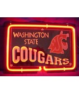 New NCAA Washington State Cougars University 3D Beer Bar Neon Light Sign... - £54.25 GBP