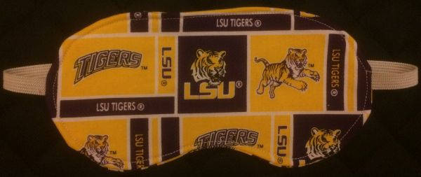 New LSU UNIVERSITY Tigers Sleep MASK Eye Sleepwear College Bedroom Unive... - $13.99