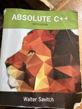 Absolute C++ by Walter Savitch &amp; Kenrick Mock (6th edition, Trade Paperb... - £21.83 GBP