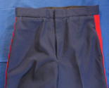 USMC US MARINE CORPS DARK BLUE AND BLOOD STRIPE UNIFORM DRESS PANTS 33R ... - £39.18 GBP