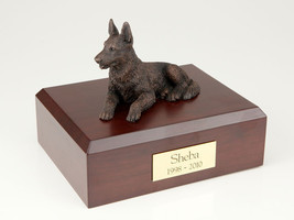 German Shepherd, Bronze Pet Funeral Cremation Urn Avail in 3 Diff Colors 4 Sizes - £135.56 GBP+