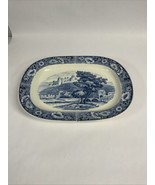 Vintage Oriental Trading Co. Dallas Blue And White pattern serving tray - $49.50